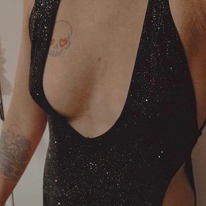 Very sexy split dress, plunge V neck, backless, straps tie.